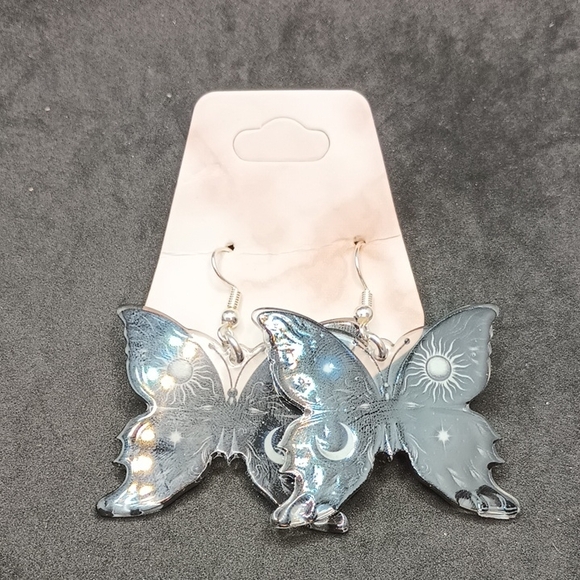 Hand Crafted Jewelry - Hand Crafted Celestial Butterfly Earrings
